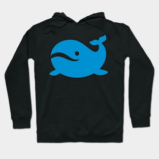 Blue Whale Emoticon Hoodie